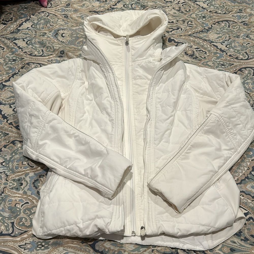 White 8 Lululemon jacket with removable hood and vest